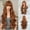 Apricot brown, variant on Apricot brown loli wig for women with super long curly hair natural full headband big wavy bangs simulation wig