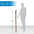 thumbnail image 7 of RMS Natural Wood Walking Stick - 48" Handcrafted Wooden Hiking Stick and Trekking Pole with Wrist Strap (Smooth Handle), 7 of 7