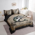 thumbnail image 3 of Feelyou Farmhouse Bass Fish Bedding Comforter Set 7pcs, Western Hunting and Fishing Queen Bedding Sets, Christmas Snowflake Reversible Queen Sheet Sets, Luxury Bedroom Decor, 3 of 8