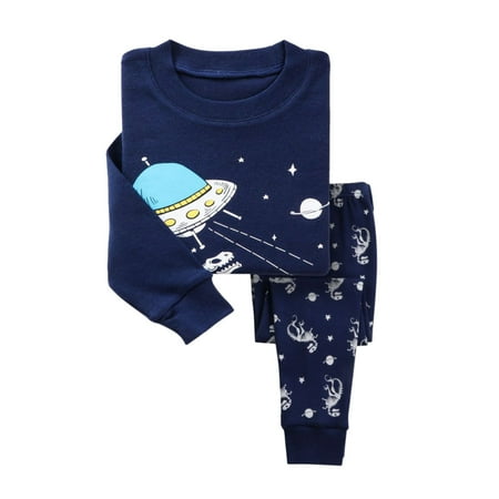 

Toddler Girls Boys Clothing Set Baby Soft Pajamas Toddler Cartoon Prints Long Sleeves Kid Sleepwear Top Pants Sets Outfits