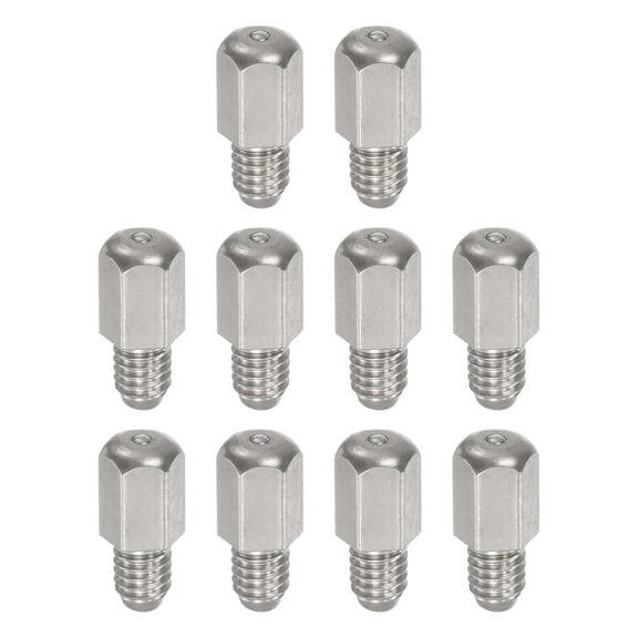 Uxcell Brass Straight Hydraulic Grease Fitting Accessories M4 x 0.7 Thread 10 Pack