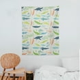 thumbnail image 3 of ONETECH  Alligator Tapestry, Watercolor Crocodile Drawing Wildlife Exotic Mammal Nursery Theme, Fabric Wall Hanging Decor for Bedroom Living Room Dorm,Green White, 3 of 7