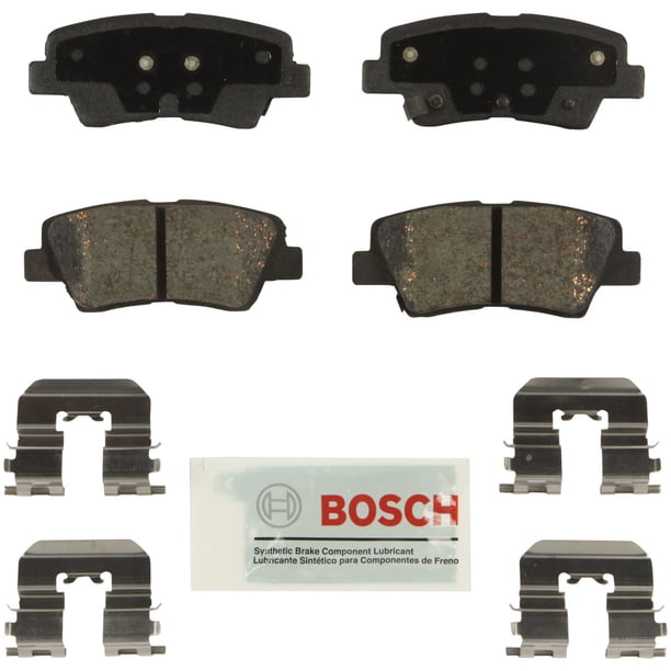 Juego de pastillas de freno de disco Bosch BE1544H de cerámica azul con herrajes