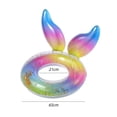 thumbnail image 5 of Cipaher Anillo inflable de natación con temática de sirena de lentejuelas arco iris para niños y adultos Divertido y elegante flotador para piscina y playa, 5 of 5
