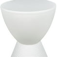 thumbnail image 5 of Pemberly Row Contemporary Plastic Ribbed Round End Table in White, 5 of 8