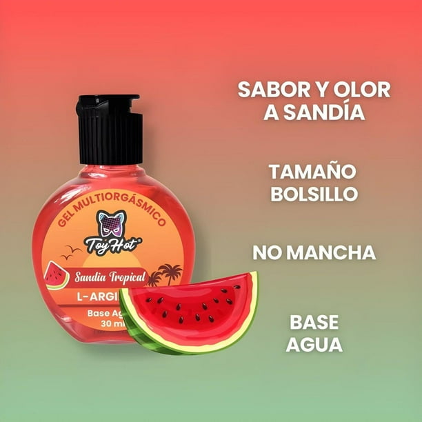 Lubricante ntimo Sandia Tropical con L-Arginina ToyHot 30ml multicolor |  Walmart en lnea