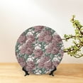 thumbnail image 6 of Yiaed Rose Flowers Print Bone China Decorative Plate Ceramic Dinner Plates Art Crafts with Display Stand-7in, 6 of 6