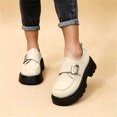 thumbnail image 4 of OKBOP Womens Round Toe Loafers Comfortable Buckle Strap Thick Sole Casual Dress Work Shoes, 4 of 5