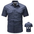 thumbnail image 4 of Safari T Shirt for Men Short Sleeve UPF 50 UV Sun Protection Quick Dry Hiking Fishing Shirts Business Dressy Casual Blouses Going Out Tops 2026 Summer V, 4 of 9