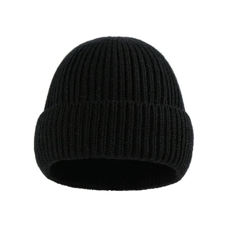 

Autumn Winter Solid Color Children Knitted Adults Hat Warm Woollike Knitted Hat Daily Leisure Travel Cap