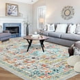 thumbnail image 6 of Findosom 8'x10' Vintage Area Rug for Living Room, Machine Washable Rugs Non Slip Distressed Indoor Rug,Large Retro Area Rug Floor Carpet for Bedroom Dining Room Entryway Office Decor,Gray, 6 of 9