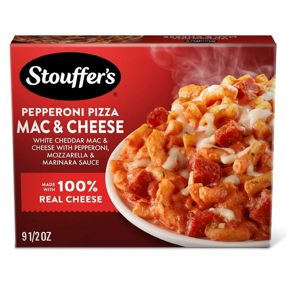 Stouffer’s Pepperoni Pizza Mac & Cheese, Single Serve, Single Frozen Meals 9.5 oz
