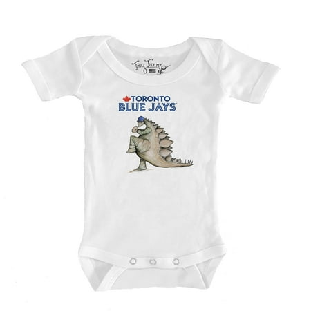 Toronto Blue Jays Tiny Turnip Infant Stega Bodysuit - White