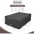 thumbnail image 4 of ULTCOVER Funda rectangular para mesa y silla de patio, lona resistente 600D, resistente al agua, fundas para muebles de uso general para exteriores, 111 x 74 pulgadas, color negro, 4 of 4