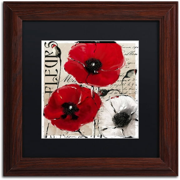 Trademark Fine Art "Rouge One" Canvas Art by Color Bakery Black Matte, Wood Frame