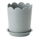 thumbnail image 2 of Maceta de pared moderna con soporte | Maceta colgante para interior y exterior | Macetas de plástico con orificio de drenaje y plato para decoración del hogar, balcón y jardín, 2 of 7