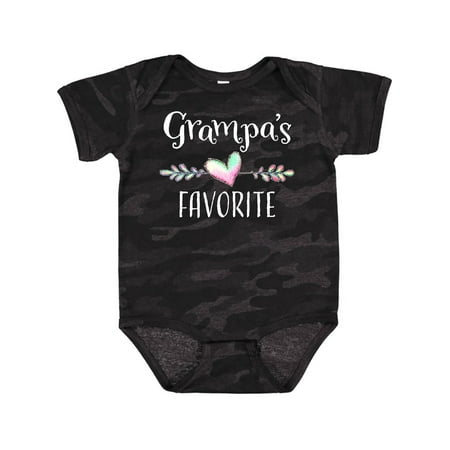 

Inktastic Grampas Favorite- Heart Grandchild Gift Baby Boy or Baby Girl Bodysuit