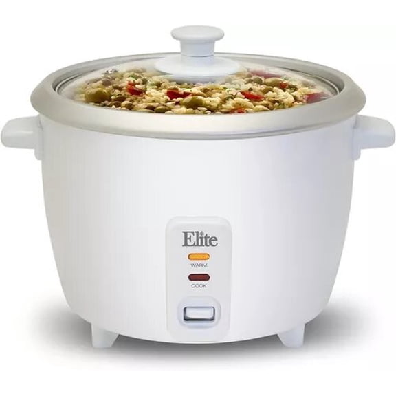 Arrocera eléctrica con olla interior antiadherente 6 tazas cocinadas Elite Gourmet ERC-006NST