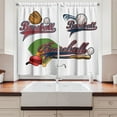 thumbnail image 2 of Ambesonne Colorful Kitchen Curtains, Baseball Mitt Ball, 55"x30", Multicolor, 2 of 3