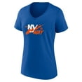 thumbnail image 2 of Women's Royal New York Islanders Active Edge V-Neck T-Shirt, 2 of 4