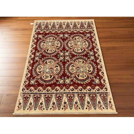 Tribal Multicolor 5X7 Aryana Handmade Wool Rug # 9169