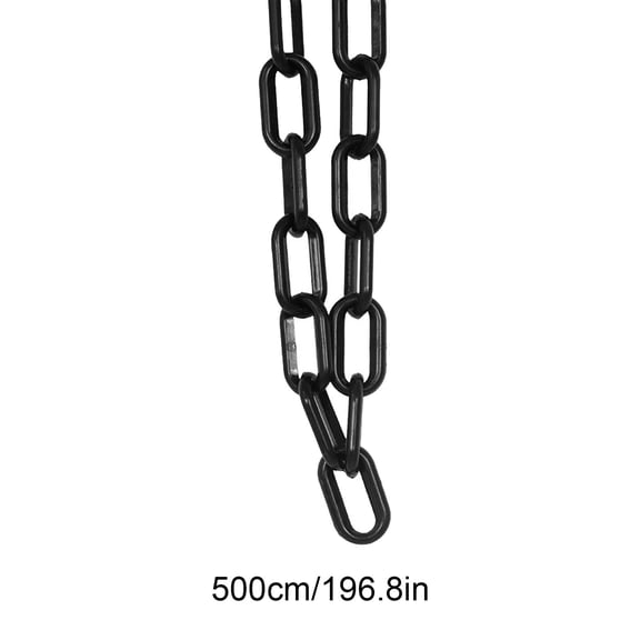 Plastic Black Chain,196.8in Heavy Duty Decorative Link Chain for Halloween Party Props,Outdoor Hanging Decor & DIY Craft