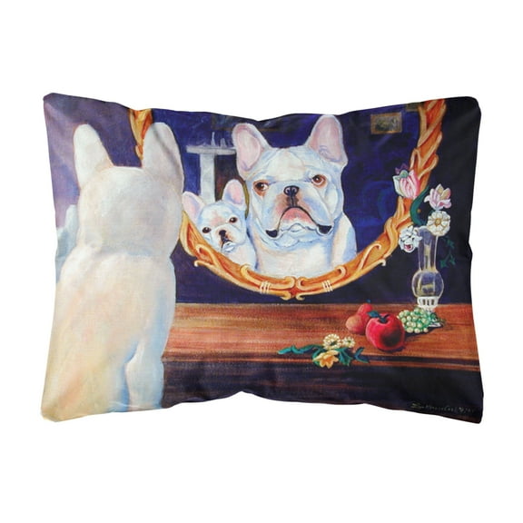 Carolines Treasures 7514PW1216 French Bulldog Decorative Canvas Fabric Pillow, 12H x16W, multicolor