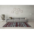thumbnail image 3 of Ahgly Company Indoor Rectangle Oriental Light Blue Modern Area Rugs, 8' x 10', 3 of 4