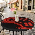 thumbnail image 6 of Red Game Controller Round Tablecloth for 36-44 Inch Tables,Fitted Table Cover with Elastic Edge,Modern Art Gaming Handheld Black Waterproof Outdoor Table Cloth Protector for Patio Garden Dinner, 6 of 9