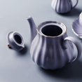 thumbnail image 4 of Porcelain Tea Sets British Royal Series, 8 OZ Cups& Saucer Service for 6, with Teapot Sugar Bowl Cream Pitcher Teaspoons and Tea Strainer, Suitable for High Tea, Wedding, Party (purple), 4 of 4