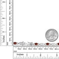 thumbnail image 6 of Gem Stone King 925 Sterling Silver Red Garnet and Lab Grown Diamond Bracelet for Women | 4.57 Cttw | Gemstone January Birthstone | Oval 6X4MM | Length 7.25 inches, 6 of 6