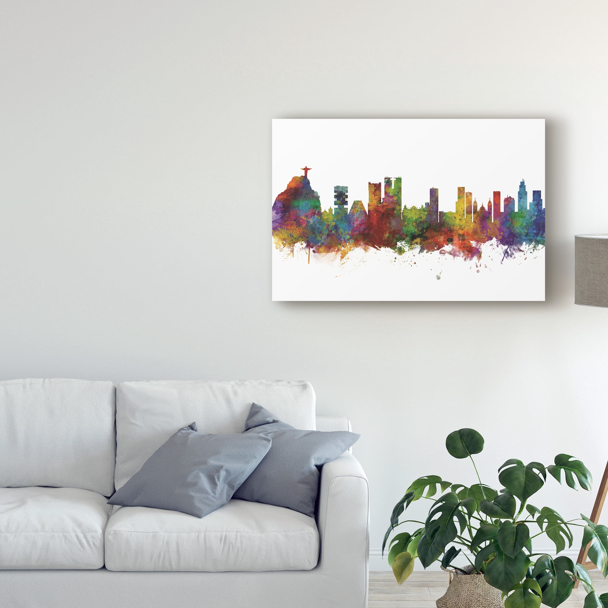 Trademark Fine Art 'Rio de Janeiro Skyline Brazil II' Canvas Art by Michael Tompsett