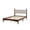 Espresso, variant on Aukfa Mid-Century Solid Wood Full Size Bed Frame with 43" Tall Herringbone Headboard, Heavy Duty, Dark Brown