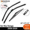 thumbnail image 2 of 3PCS Car Wiper for Kia Venga 2009-2020 Front Rear Windshield Windscreen Wiper Blade Rubber Accessories 26" + 14" 12" 2009 2010 2011 2012 2013 2014 2015 2016 2017 2018 2019 2020, 2 of 7