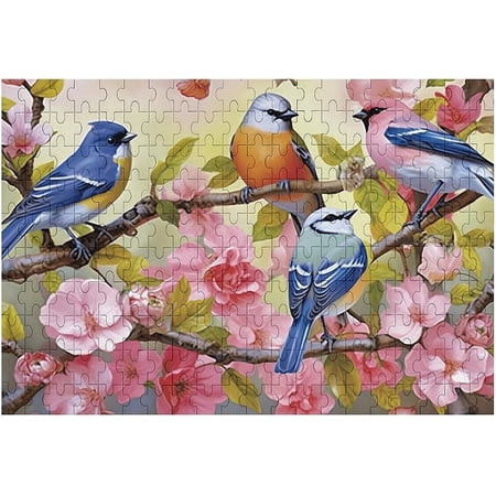 Puzzles for adults 200 pieces jigsaw puzzles Garden Birds Formation wooden Wall Art Pictures for Living Room Props Toys Gift