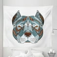 thumbnail image 1 of Pitbull Tapestry, Zentangle Style Terrier Head Portrait Hand Drawn Ornament Canine Dog Animal, Fabric Wall Hanging Decor for Bedroom Living Room Dorm, 5 Sizes, Multicolor, by Ambesonne, 1 of 1