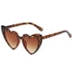 thumbnail image 2 of Gafas de terre de moda, gafas de terre de moda para mujer, gafas de protección , gafas clásicas para fiestas al , accesorios de fotografía, verano Marrón Colcomx Gafas de sol en forma de corazón, 2 of 6