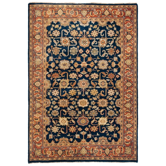 SAFAVIEH Heriz Elissa Floral Wool Area Rug, Blue/Red, 4' x 6'