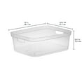 thumbnail image 3 of Sterilite Short Storage Bin, Clear Plastic, Easy Access Container with Carry Handles, 8 Count, 3 of 9