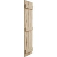 thumbnail image 4 of Ekena Millwork 11"W x 90"H Rustic Two Board Joined Board-n-Batten Hand Hewn Faux Wood Shutters (Per Pair), Primed Tan, 4 of 12