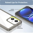 thumbnail image 4 of Case for Xiaomi Redmi Note 12 Phone Case Slim Dropproof [Defend from Drop/Scratch/Slip/Fingerprint] Clear Acrylic Hard Back Soft TPU Bumper Hybrid Phone Cover for Xiaomi Redmi Note 12-Crystal Black, 4 of 16