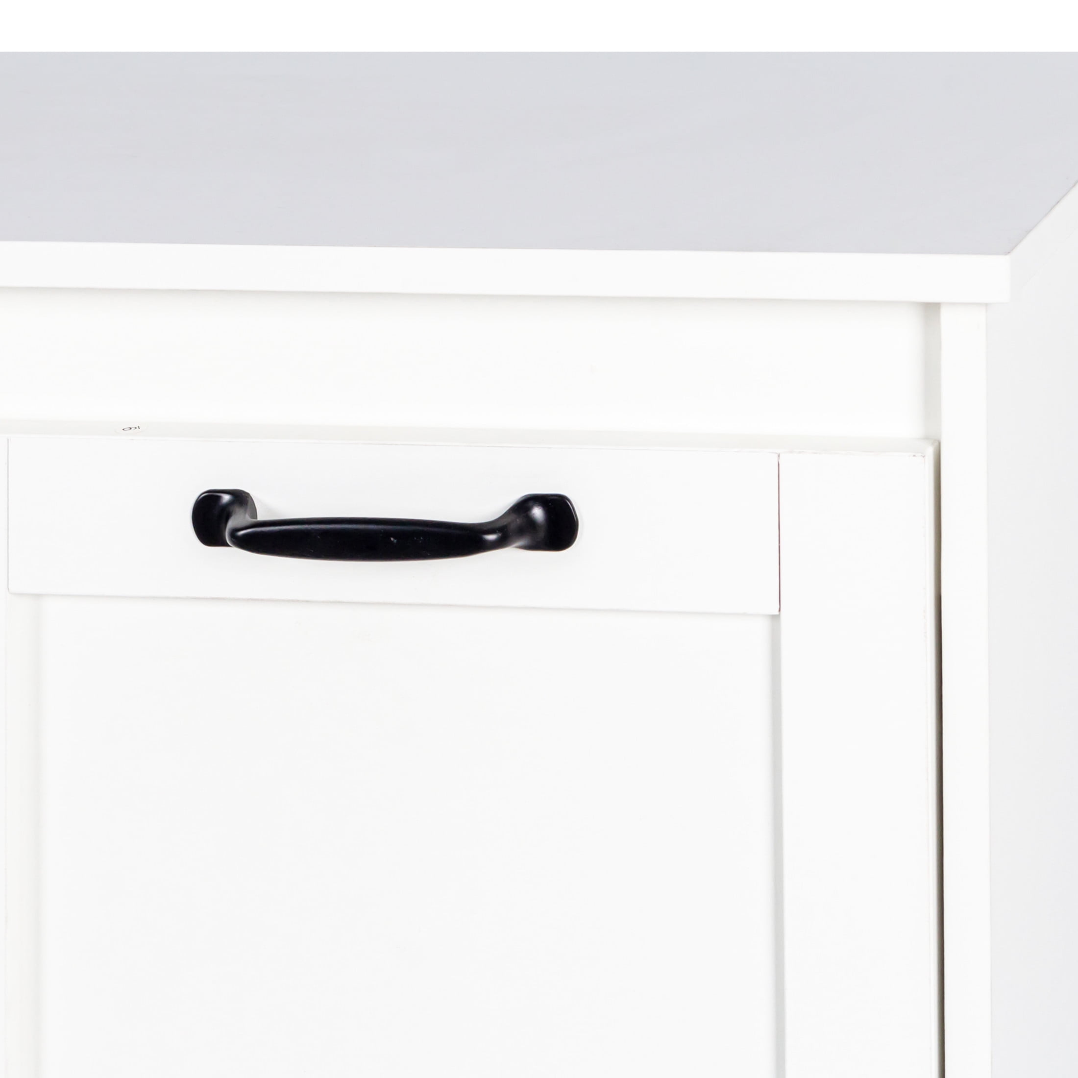 Noble House Merle 31.5" Laundry Cabinet, Removable Liner Bags, Tilt-Door Hamper, Wooden Bathroom Cabinet, White