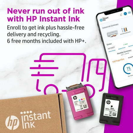 HP - ENVY 6055e Wireless Inkjet Printer with 3 months of Instant Ink Included with HP+ - White
