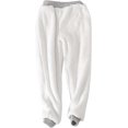 thumbnail image 2 of Pantalones deportivos para mujer con forro polar, suaves, cálidos, deportivos, con cordón y bolsillos., 2 of 3