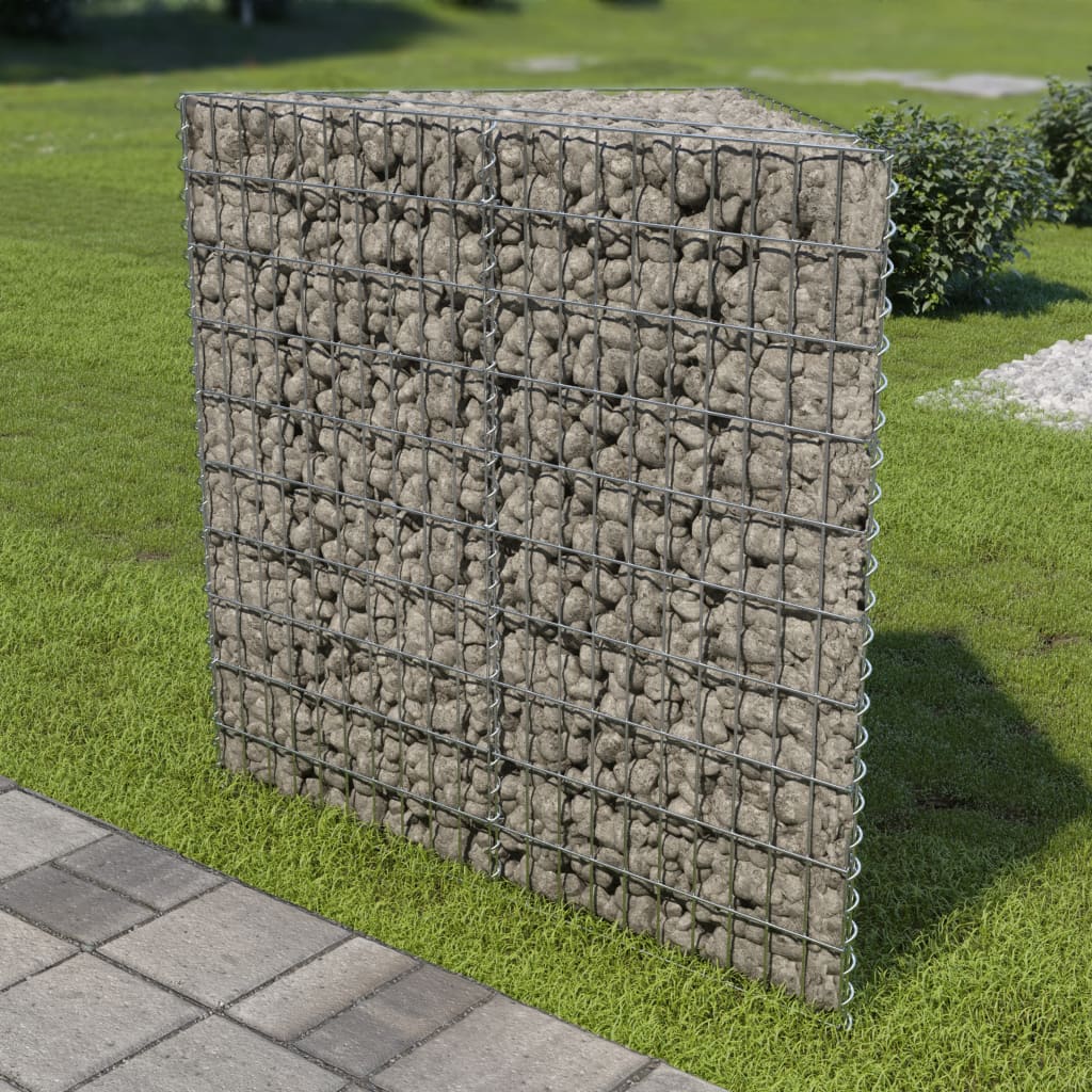 Gabion Planter Galvanized Steel 29.5"x29.5"x39.4"