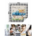 thumbnail image 4 of Black Plaid Easter Cloth Napkins Set of 8 Reusable Dinner Napkins, Truck Spring Floral Bunny Animals Rustic Cocktail Napkin Washable Table Napkins for Wedding/Holiday Party/Baby Shower 20"x20", 4 of 7