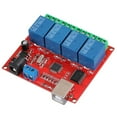 thumbnail image 3 of 4 Canaux DC 12 V Ordinateur USB Commutateur Intelligent Contrôleur PC Module Relais Carte d'Extension PCB Production, Connexion Stable, 3 of 7
