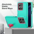 thumbnail image 4 of ELEHOLD for Motorola Moto G Power (2025) Rugged Protective Case Multi Layer Shockproof Hidden Kickstand Hybrid Silicone Hard PC Cover for Motorola Moto G  Power (2025),Mint+Rose, 4 of 8
