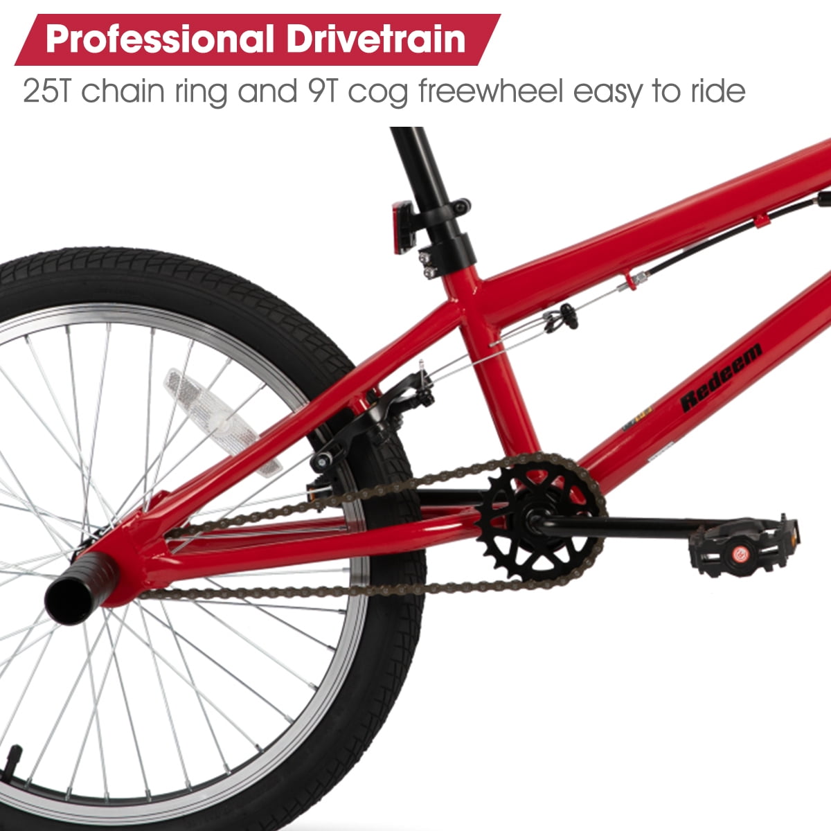 HILAND, Kids Bike, 20 inch BMX Freestyle Bicycle, Red - Walmart.com