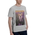 thumbnail image 2 of Bingfone Dog In Lavender Flowers Men'S Loose Fit Short-Sleeve Pocket T-Shirt, 2 of 7